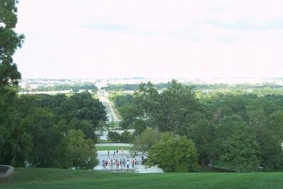 View eastward toward Washington, D.C., from the L'Enfant marker. Click for full size. View eastward toward Washington, D.C., from the L'Enfant marker image. Click for full size.