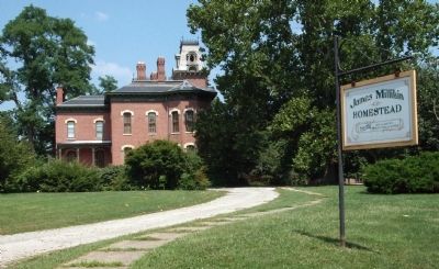 Lincoln Court House Marker located at "James Millikin Homestead" image. Click for full size.