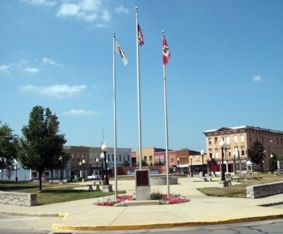 Long View of  Lincoln Court House Marker image. Click for full size.