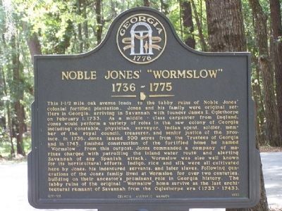 Noble Jones' "Wormslow" Marker image. Click for full size.