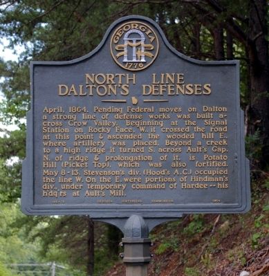 North Line Dalton’s Defenses Marker. Click for full size. North Line Dalton’s Defenses Marker image. Click for full size.