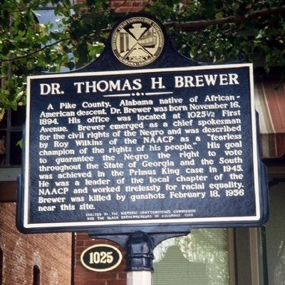 Dr. Thomas H. Brewer Marker image. Click for full size.
