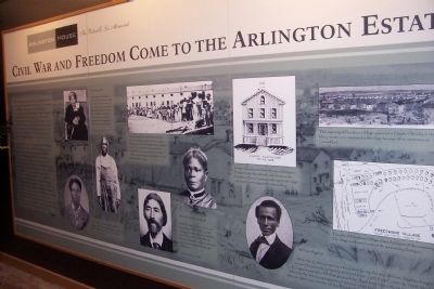 Interior Exhibit on Black Families associated with Arlington House image. Click for full size.
