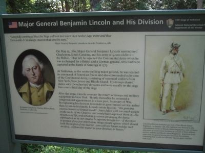 Major General Benjamin Lincoln and His Division Marker. Click for full size. Major General Benjamin Lincoln and His Division Marker image. Click for full size.