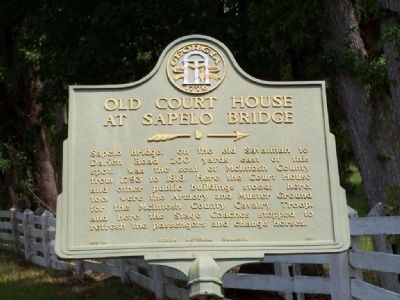 Old Court House at Sapelo Bridge Marker image. Click for full size.