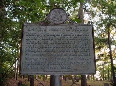 Smith's Meeting House Marker image. Click for full size.