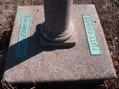 Base plates on the Abraham Lincoln - Eighth Judicial District Marker image. Click for full size.