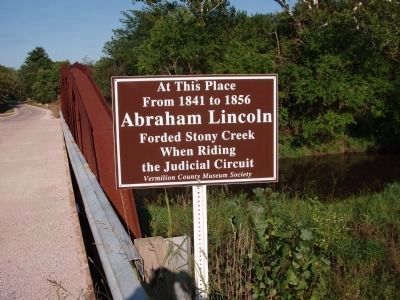 Abraham Lincoln Forded Stony Creek Marker image. Click for full size.