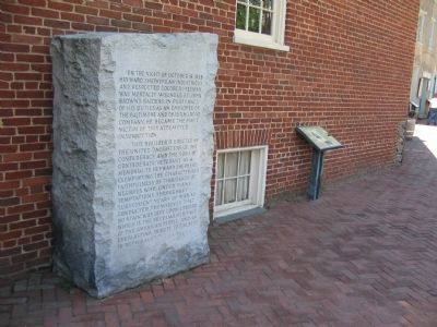 The Shepherd Monument and the Harper's Ferry History Marker image. Click for full size.