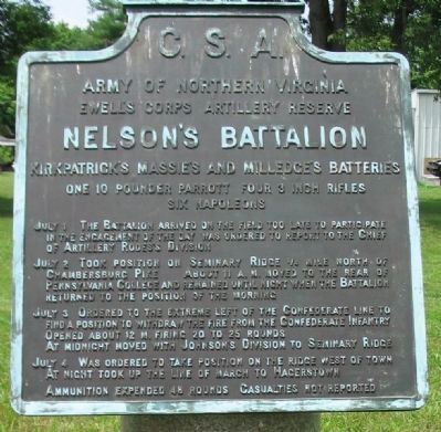 Nelson's Battalion Tablet. Click for full size. Nelson's Battalion Tablet image. Click for full size.