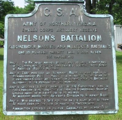Nelson's Battalion Tablet image. Click for full size.