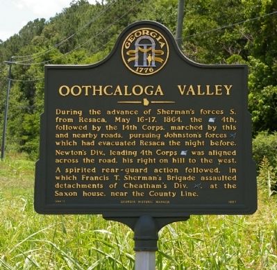 Oothcaloga Valley Marker image. Click for full size.