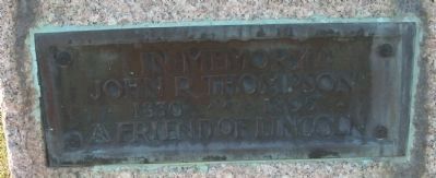 A Friend of Lincoln Marker (smaller) Marker image. Click for full size.