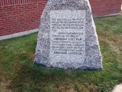 Base of Abraham Lincoln Monument. Click for full size. Base of Abraham Lincoln Monument image. Click for full size.