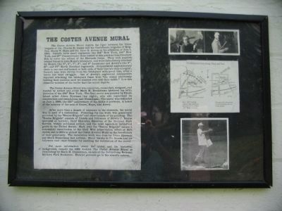 The Coster Avenue Mural Information Sign image. Click for full size.
