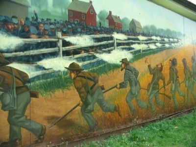 Confederate Charge and Federal Defense. Click for full size. Confederate Charge and Federal Defense image. Click for full size.