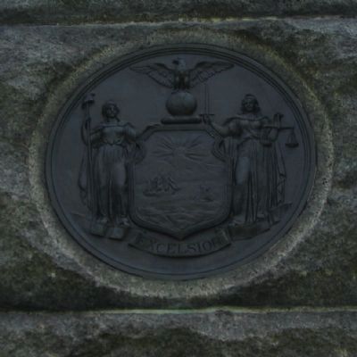 State Seal on the Front of the Monument image. Click for full size.