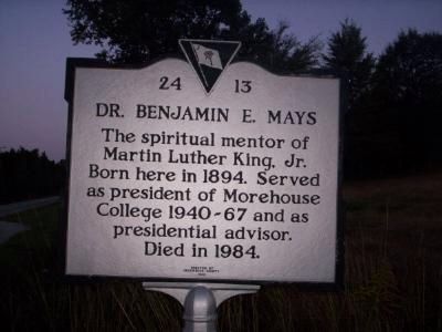 Dr. Benjamin E. Mays Marker image. Click for full size.
