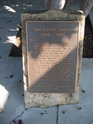 San Carlos Station Marker image. Click for full size.