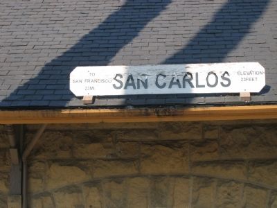 San Carlos Station Sign image. Click for full size.