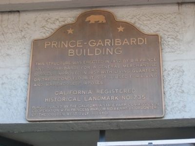 Prince-Garibardi Building Marker image. Click for full size.