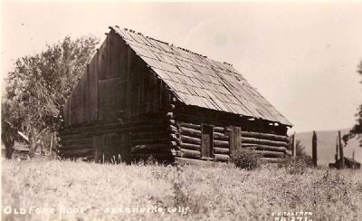 Vintage Postcard of "Old Fort Roop", Susanville, Ca image. Click for full size.