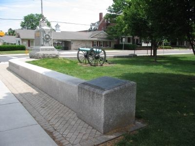 Tablet next to the Battery K Monument image. Click for full size.