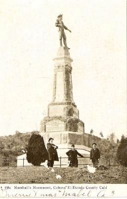 Vintage Postcard of The Marshall Monument image. Click for full size.