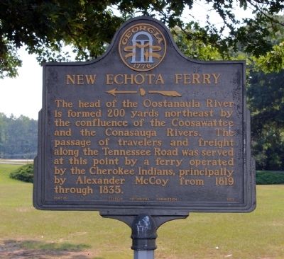 New Echota Ferry Marker. Click for full size. New Echota Ferry Marker image. Click for full size.