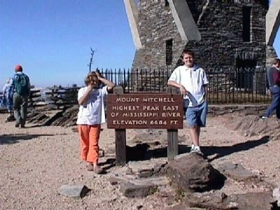 View of the observation tower and elevation marker - 6684 ft.. Click for full size. View of the observation tower and elevation marker - 6684 ft. image. Click for full size.