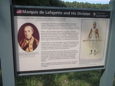 Marquis de Lafayette and His Division Marker image. Click for full size.