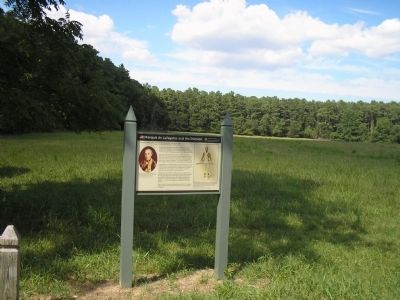Marker on the Yorktown Battlefield. Click for full size. Marker on the Yorktown Battlefield image. Click for full size.