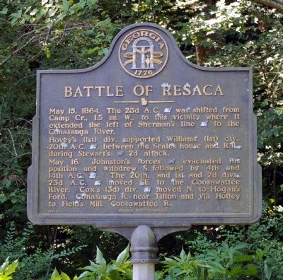 Battle of Resaca Marker. Click for full size. Battle of Resaca Marker image. Click for full size.