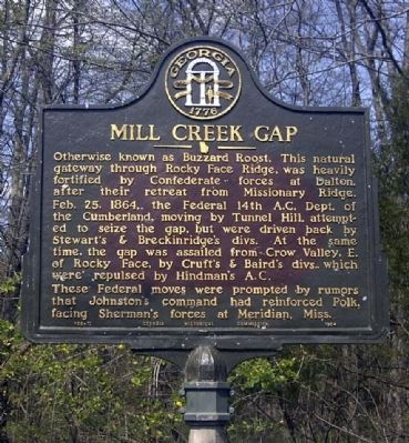 Mill Creek Gap Marker image. Click for full size.