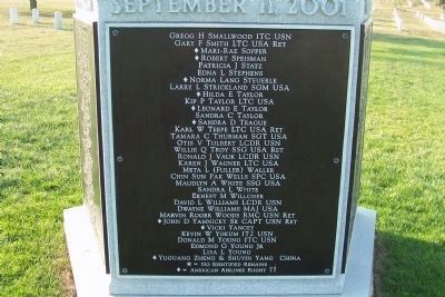 Victims of Terrorist Attack on the Pentagon Marker, Panel 5 image. Click for full size.