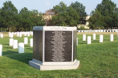 Victims of Terrorist Attack on the Pentagon Marker, Arlington National Cemetery image. Click for full size.