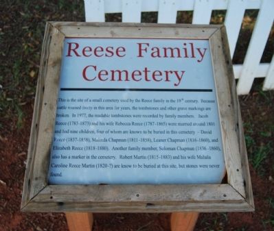 Reese Faily Cemetery Marker image. Click for full size.