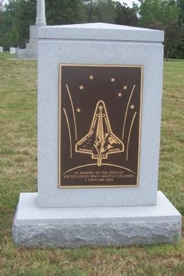 United States Space Shuttle Columbia Marker (obverse) image. Click for full size.
