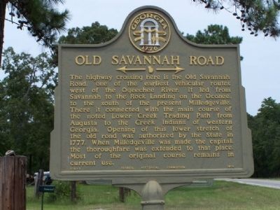 Old Savannah Road Marker. Click for full size. Old Savannah Road Marker image. Click for full size.