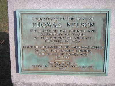 Home of Thomas Nelson Marker image. Click for full size.