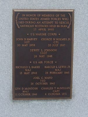 An Attempt to Rescue American Hostages Held in Iran Memorial. Click for full size. An Attempt to Rescue American Hostages Held in Iran Memorial image. Click for full size.