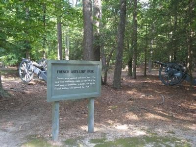 Marker on the Yorktown Battlefield image. Click for full size.