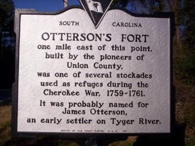 Otterson's Fort Marker image. Click for full size.