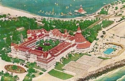Vintage Postcard - Aerial View of Hotel del Coronado image. Click for full size.
