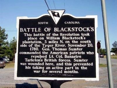 Battle of Blackstocks Marker image. Click for full size.
