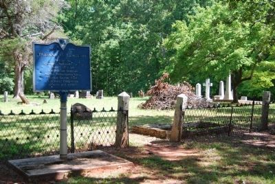 Original Tabernacle Cemetery Marker and Cemetery image. Click for full size.