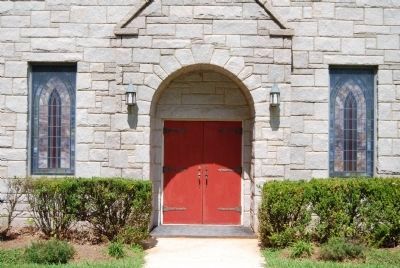 Rock Presbyterian Church Doors image. Click for full size.