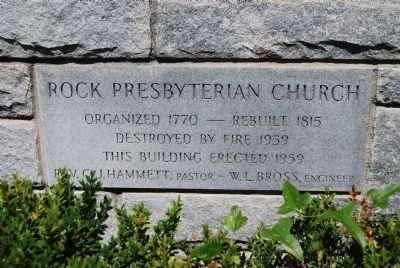 Rock Presbyterian Church Cornerstone. Click for full size. Rock Presbyterian Church Cornerstone image. Click for full size.