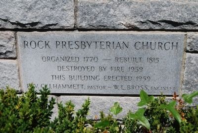 Rock Presbyterian Church Cornerstone image. Click for full size.