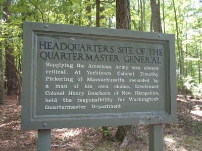 Headquarters Site of the Quartermaster General Marker image. Click for full size.